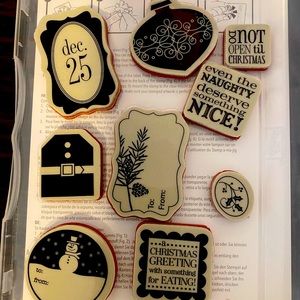 NEW SU! Christmas Tags unmounted rubber stamp set